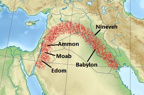 Edom to Babylon demons bound perpetual burning