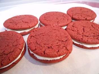 Red Velvet Sandwich Cookies
